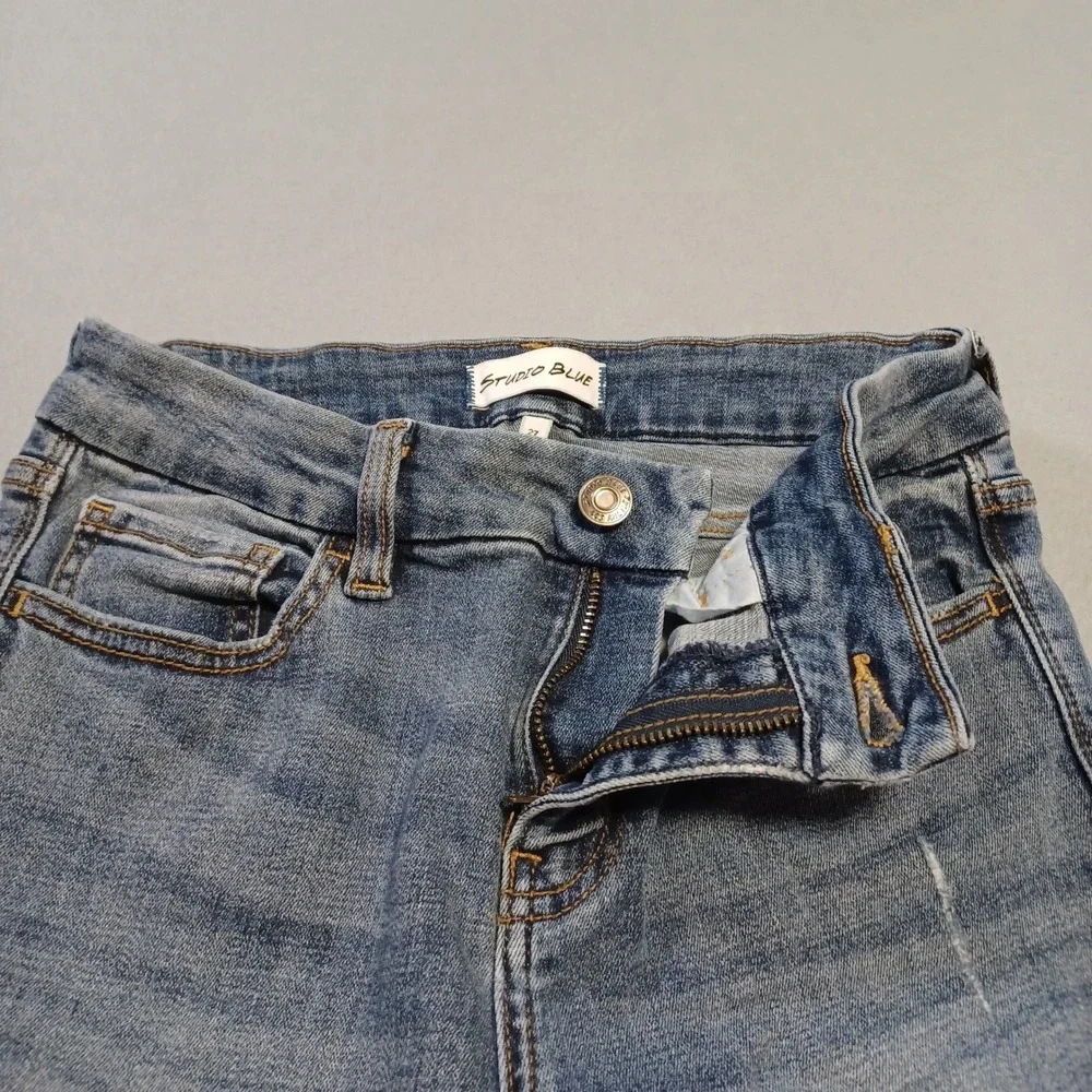 Studio Blue Skinny Jeans Womens 27 Medium‎ Wash Distressed Stretch S57011CRF